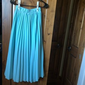 Summer Pleated Maxi Skirt